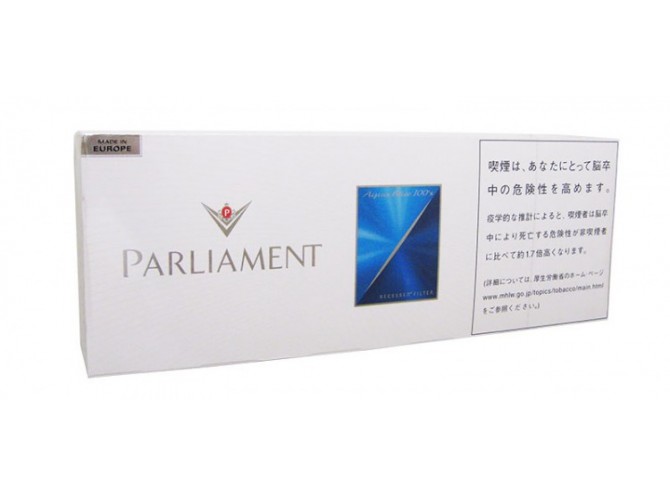 Парламент Аква Блю 100мм (Япония) - Parliament Aqua Blue 100's (Japan)